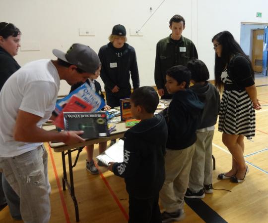 SSU and Luther Burbank students choose books provided by the University Library