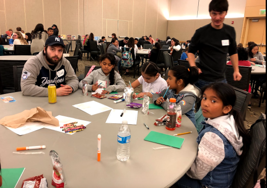 The students are pictured above making their own books.