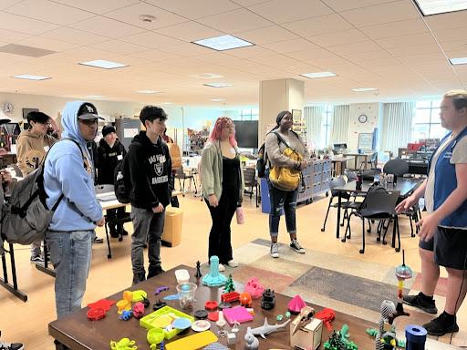 Students at MakerSpace during Shadow Day